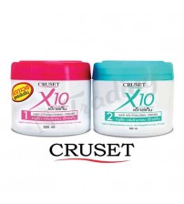 Cruset X10 Collagen Silk Protein Hair Straightener Cream Set